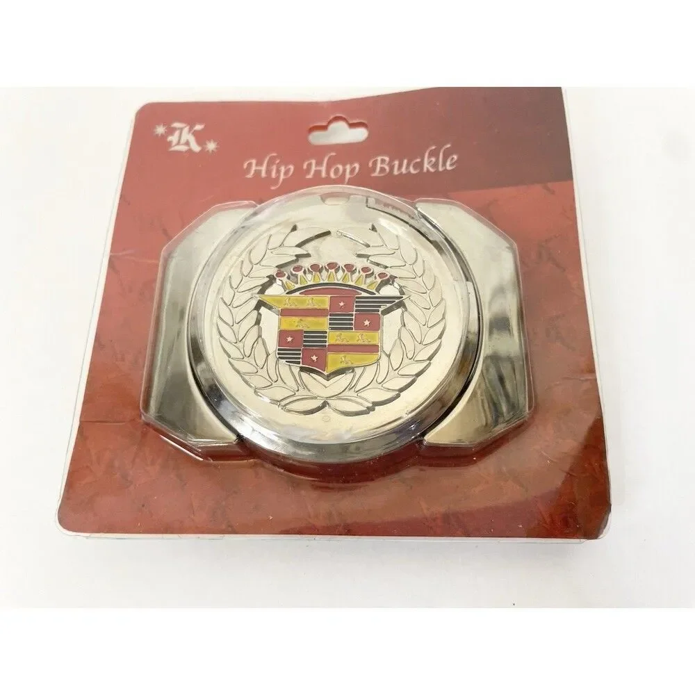 Men's NEW CADILLAC Symbol Belt Buckle Only Vintage 70's Metal Silver Heavy